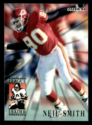 Neil Smith 1994 Fleer League Leader  Card #8 Kansas City Chiefs