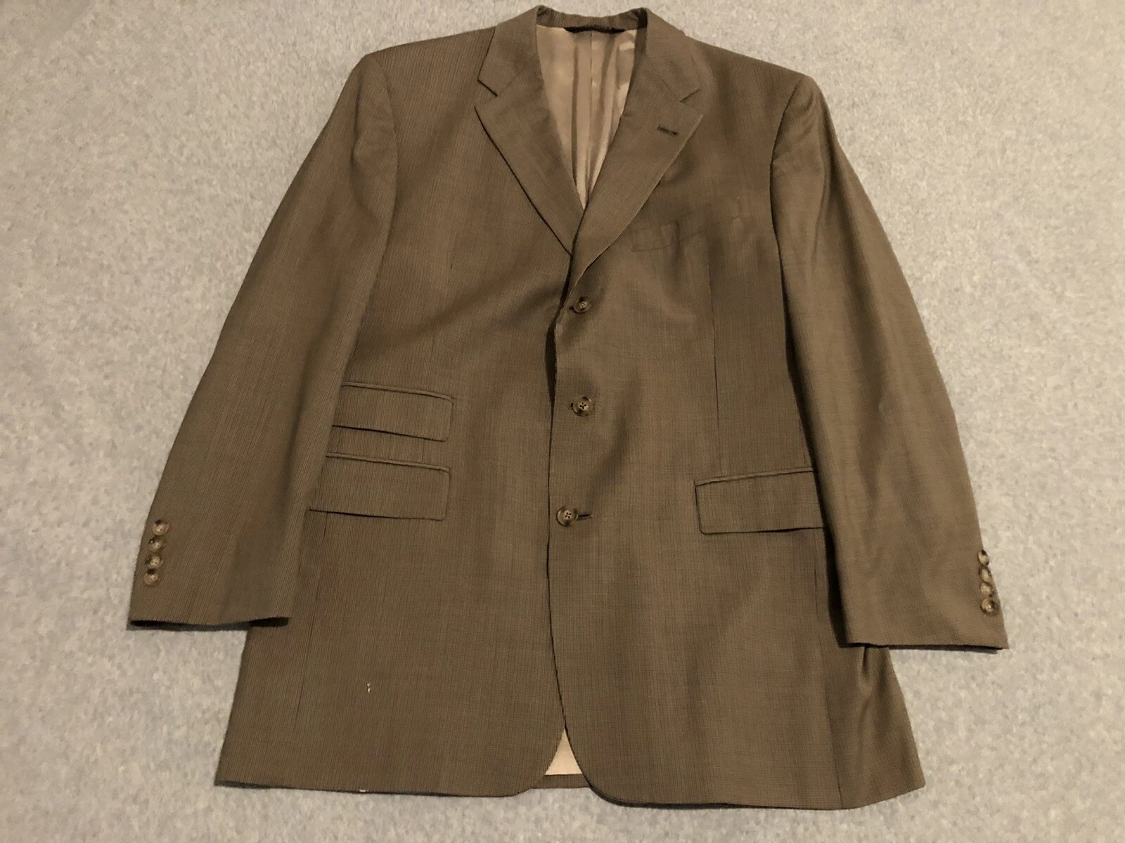 Giacca Cappotto Sportivo Vintage Burberry Blazer Super 100s Lana Uomo 42R IMPERFETTA
