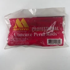 Marianna Concave Perm Rods White approx 7/16" Long 12-Pack | Pro Salon Hair Tool