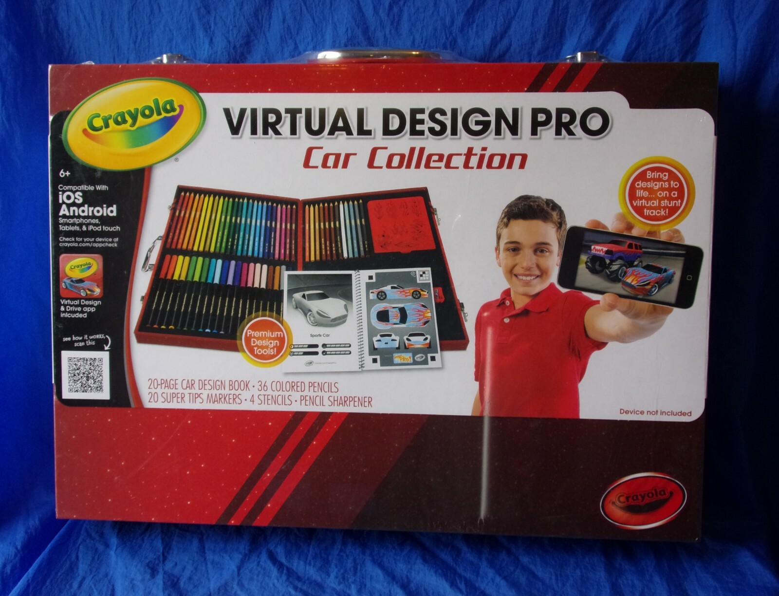 CRAYOLA VIRTUAL DESIGN PRO Car Collection w/ Carrying Case N