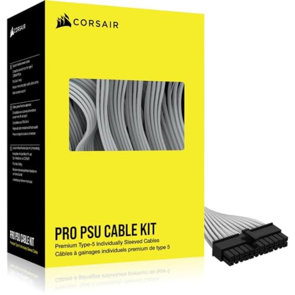 Corsair Cavi PSU di tipo 5 con guaina singola di alta qualit  - Pro Kit - Bianco
