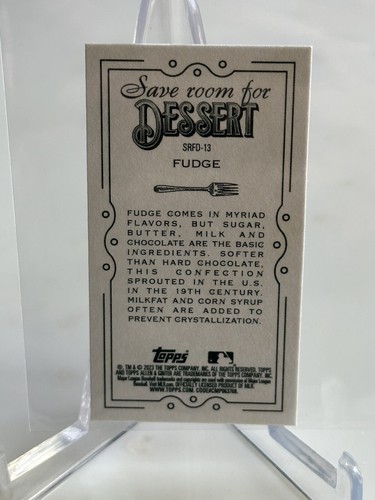 2023 Topps Allen & Ginter Save Room for Dessert Mini #SRFD-13 Fudge - Picture 2 of 2