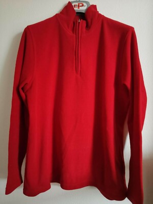 Conte of Florence Fleece-Sweatshirt mit Reißverschluss Damen Gr.XL rot