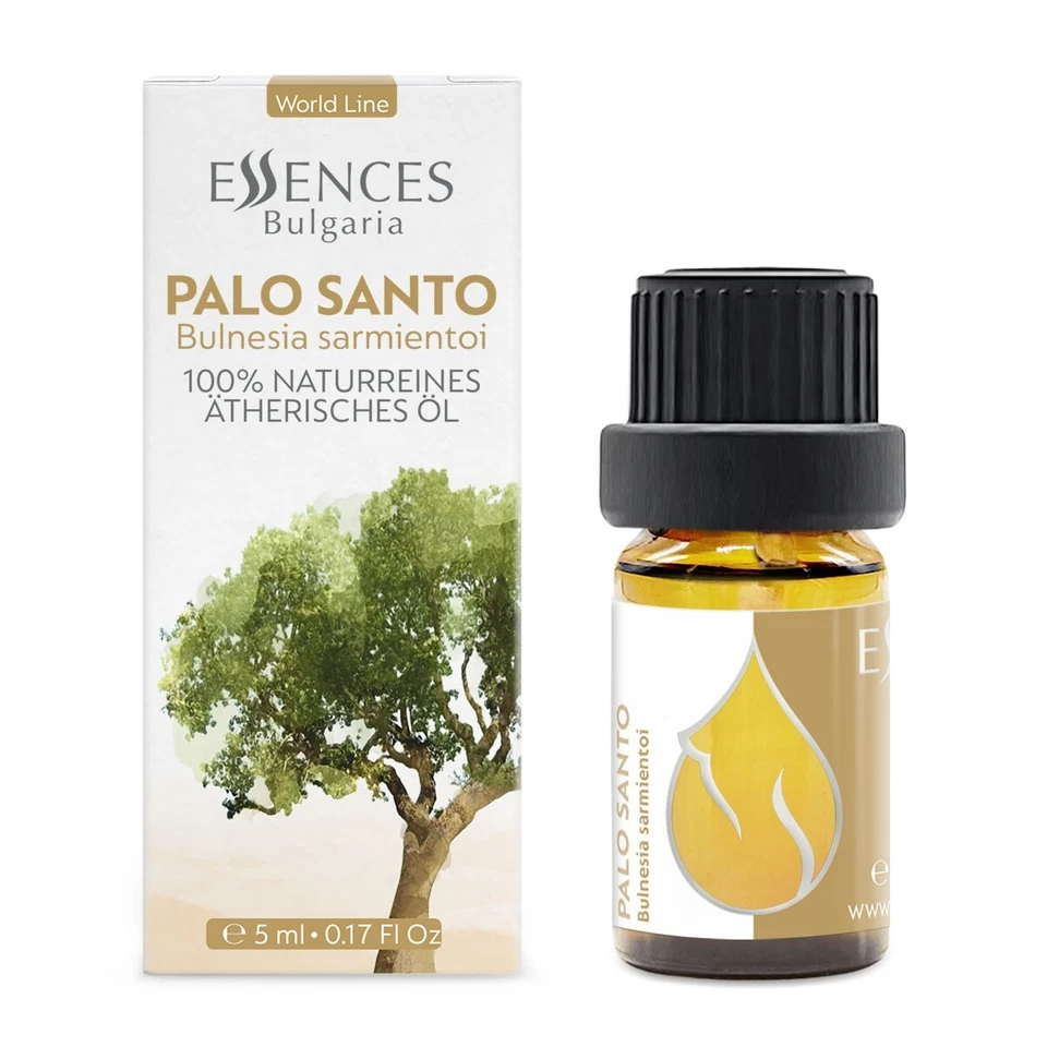 ESSENCES BULGARIA BIO Palo Santo (Bulnesia sarmientoi) - 100% Naturreines, Ätherisches Öl (5 ml)