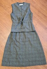 Dereta Tweed Hunting Outfit, 100% Wool, Shirt And Waistcoat, Size 10