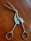 Sterling Silver Gorham Stork Umbilical Cord Clams, No Mono