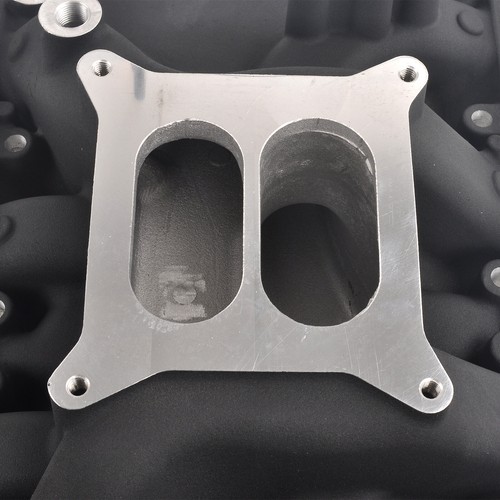 Aluminum Carb Intake Manifold 1500-6500 For Small Block Ford 351W Black - Picture 8 of 8