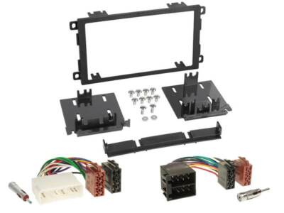2 DIN Radioeinbauset passend für Chevrolet Tahoe Facelift 2003-2006 schwarz