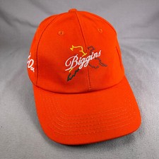 Biggins K-Products Hat Men OS Orange Vintage Strapback Cap USA Made Embroidered