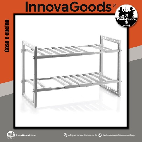 Scaffale componibile in acciaio e plastica a 2 ripiani per bagno cucina e scarpe - Bild 10 von 10