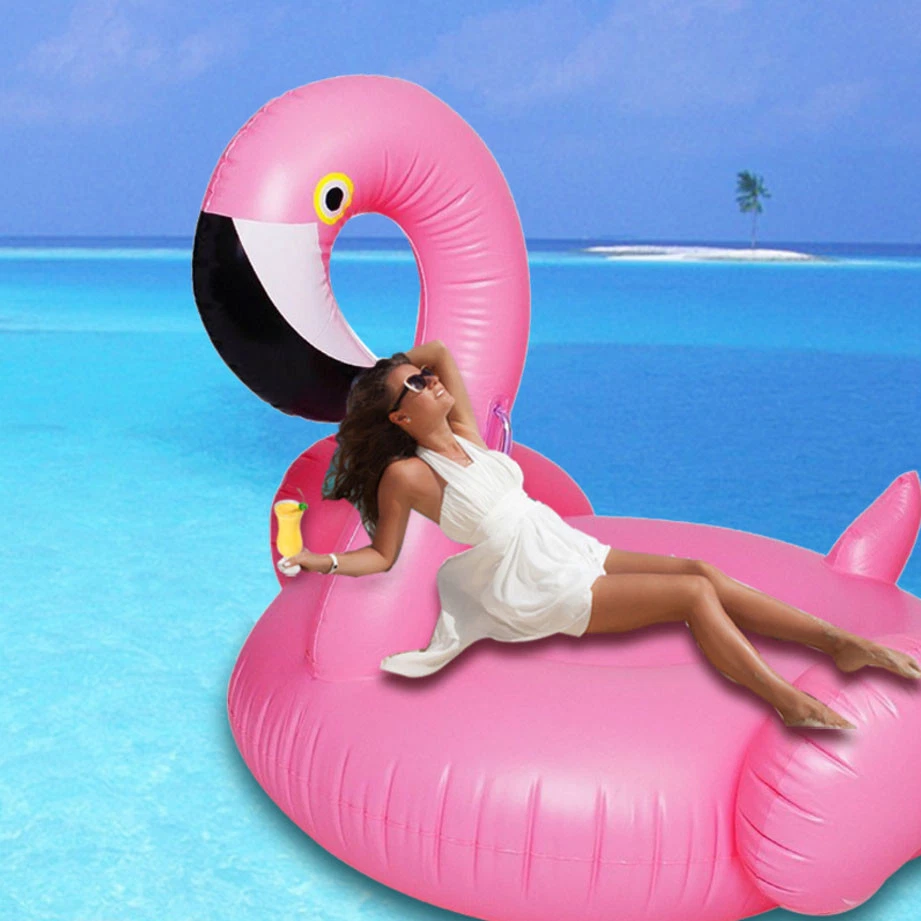 Giant Inflatable Flamingo Lounger Float Raft Beach 150cm - image 3 of 4