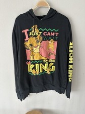 Vintage Disney Lion King Hoodie Sweatshirt XL Just Cant Wait To Be King Simba 90