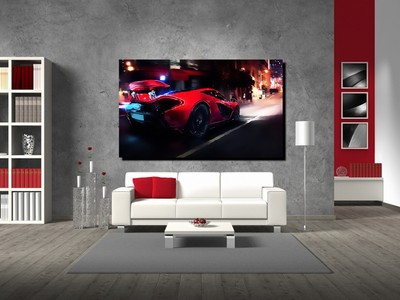 LEINWAND BILD XXL POP ART RACER AUTO NEED FOR SPEED NITRO ABSTRAKT SW BIS 150x90