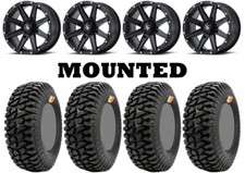 Kit 4 GMZ Ivan IRONMAN Stewart Tires 32x9.5-14 on MSA M33 Clutch Matte Black VIK