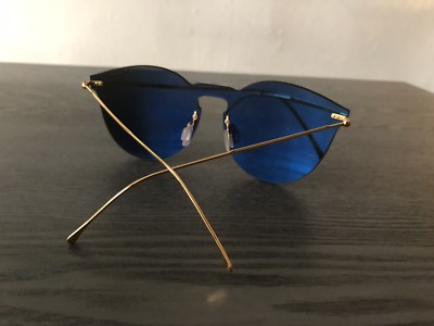 Illesteva Leonard Mask Sunglasses - Blue Mirrored Lens Women\'s Sunglasses Blue Illesteva Sunglasses for Women for sale | eBay main image 2