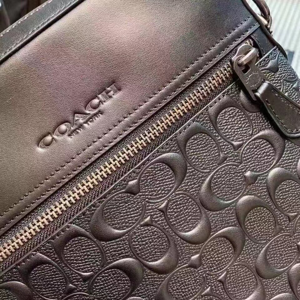 バッグ COACH LEATHER BAG BLACK Coach Black Leather Pleated Crossbody Swingpack Purse Purple