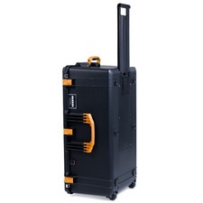 Black  Yellow Pelican 1646 Air case No Foam. With wheels.