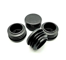 1" Round Tubing Plug Caps LDPE Pipe End Covers Ribbed End Bumper Chair Glides