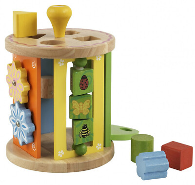 Activity Roller Motorikspielzeug Holzspielzeug Sortierbox geometrische Formen