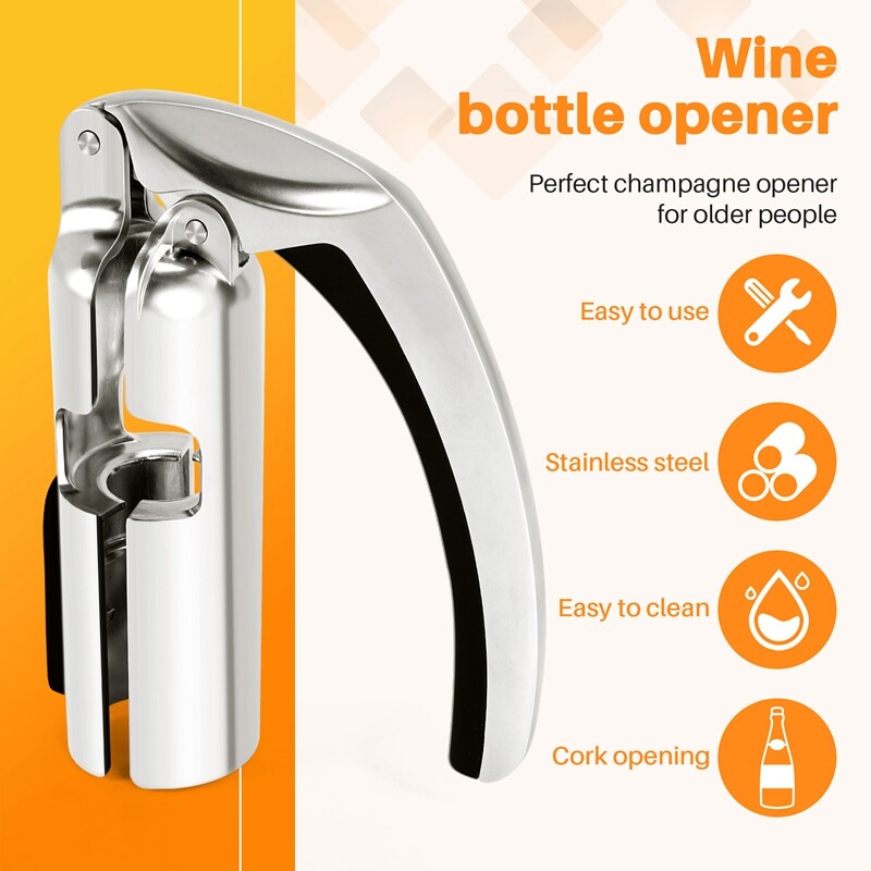 Champagne Bottle Opener Sparkling Wine Cork Puller for Sparkling Wine