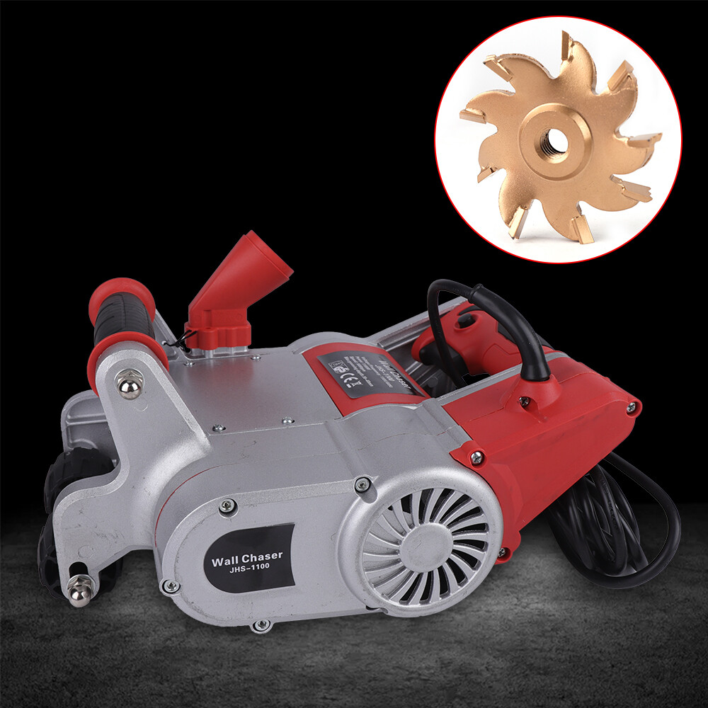 Electric Wall Chaser Slotting Machine Groove Cutting Concrete Cutter 1600W 110V