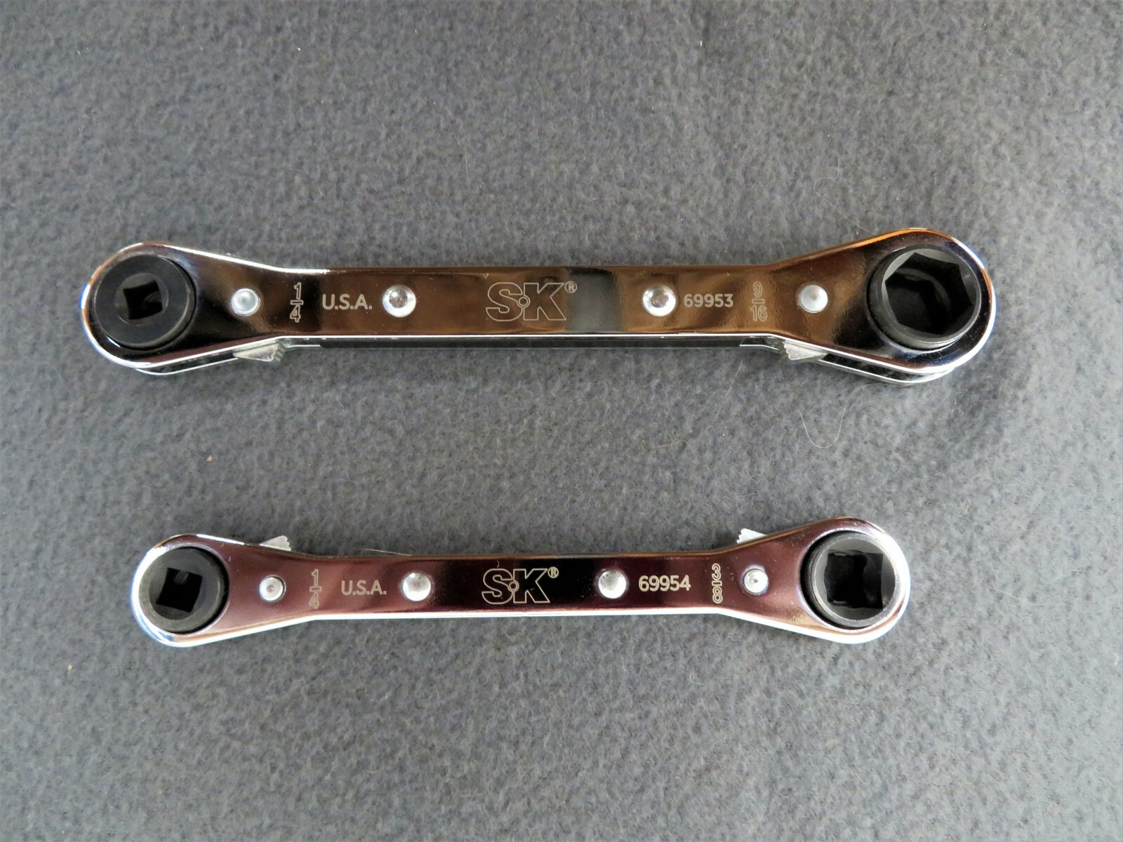 SK 2 AC Refrigeration HVAC Ratcheting Wrenches 1/4 to 9/16 Made in USA