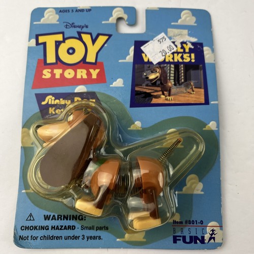 1996 Disney Toy Story Slinky Dog Keychain by Basic Fun Inc Original New Sealed - Picture 8 of 8