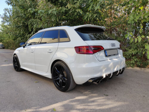 HECKDIFFUSOR FÜR AUDI A3 8V SPORTBACK (2012-2016) ABS GLANZ SCHWARZ - Bild 4 von 4
