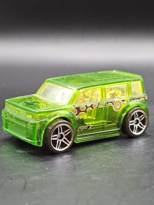 Transparent Green Scion xB - Hot Wheels - EARTH - Giraffe Pattern