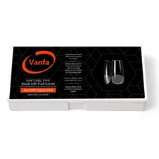 Vanfa Soft Gel Tip for Nail Extensions (Short Square)