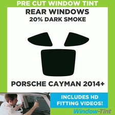 For Porsche Cayman 2014+ Pre Cut Window Tint Kit 20% Dark Rear Car Tinting Film