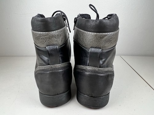 Steve Madden Mens Tegan Lace Up Cap Toe Ankle Boot Black Mens 11.5 EUC - Picture 6 of 22