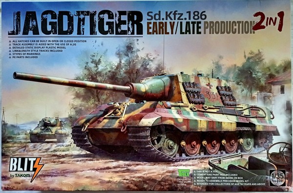 Blitz By Takom 8001 Sd.Kfz.186 Jagdtiger Early/Late Production 2 In 1 1:35-image