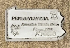 Vintage Souvenir Refrigerator Magnet Pennsylvania America Starts Here 