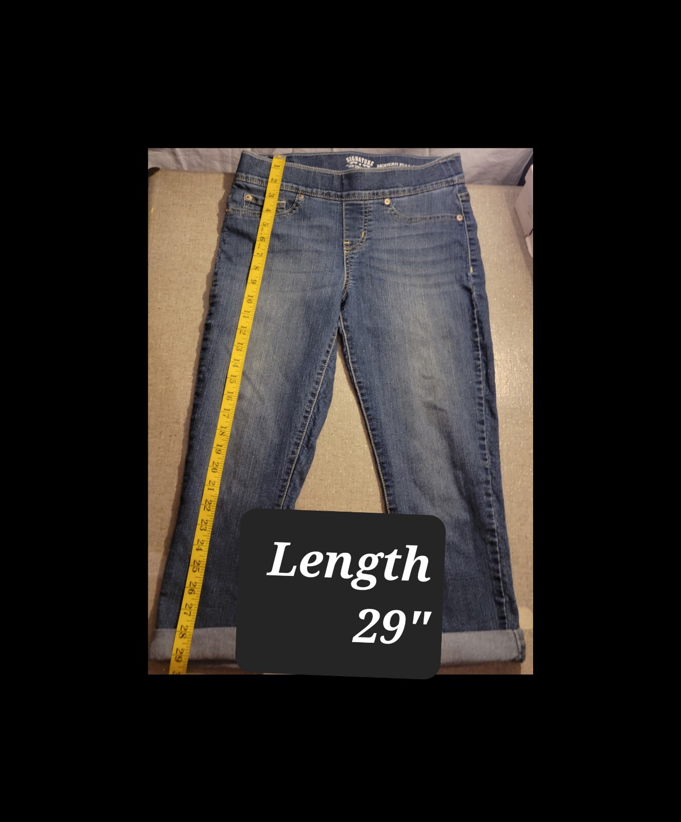 Womens Signature by Levi's Mid Rise Modern Pull On Stretch Denim jegging Capri 8 image 7