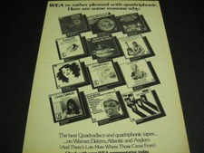 QUAD 1974  PROMO POSTER AD Alice Cooper GORDON LIGHTFOOT Joni Mitchell EAGLES