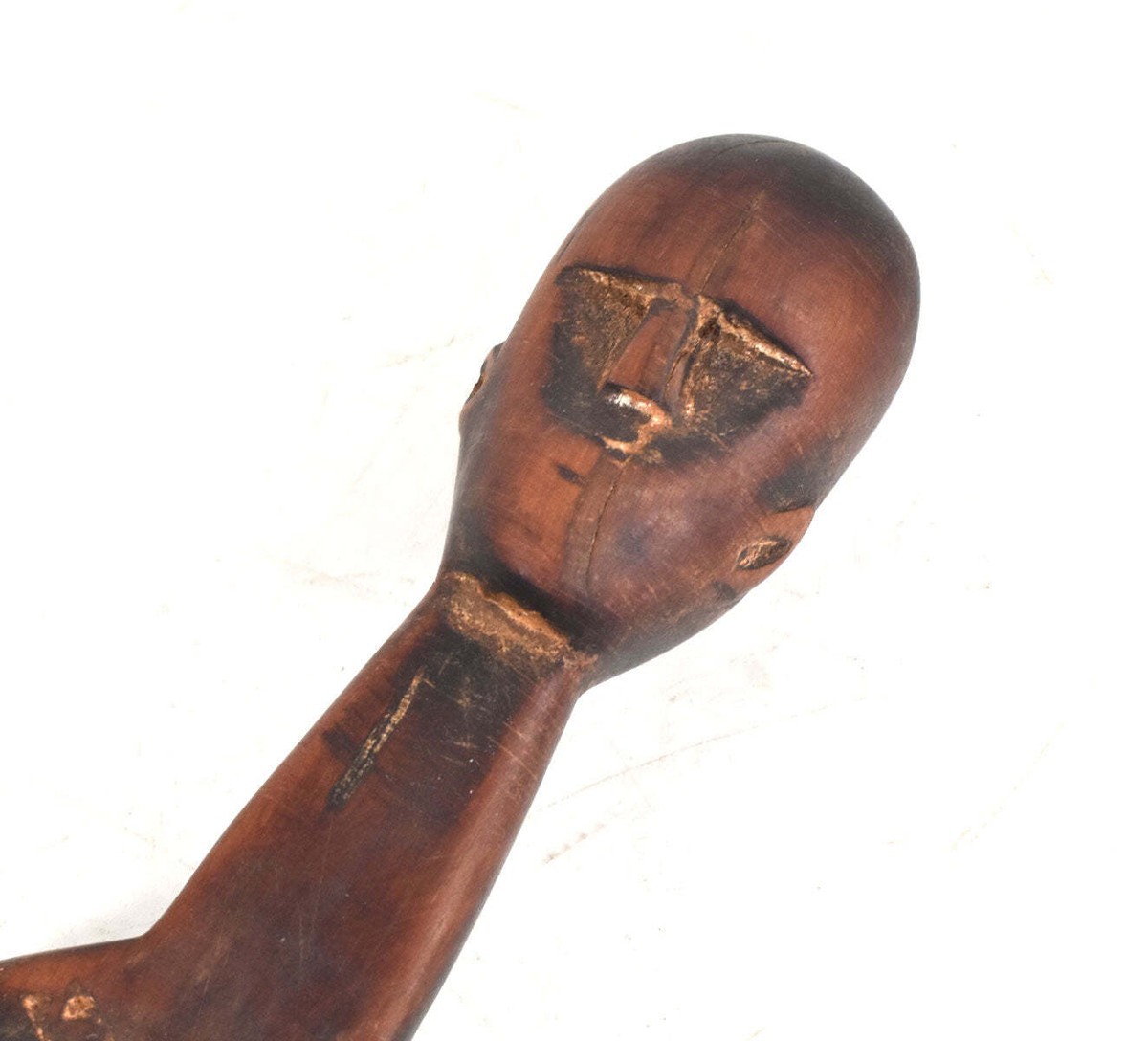 African Zaramo Mwanahiti Fertility Doll Comb Rare Antique Vintage Ashanti Akuaba Fertility Doll: Akan Tribal Sculpture  main image 2