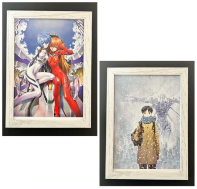 Evangelion Asuka Rei Shinji Double-sided Illustration Design Art