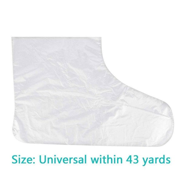 200*Disposable Plastic Foot Cover Paraffin Bath Wax Spa Bag Lined Short Boot 88