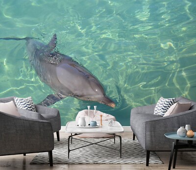 3D Dolphin E2861 Wallpaper Mural Paper Wall Print Indoor Murals CA Honey