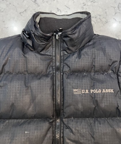 Vintage U.S. Polo ASSN. Black Puffer Vest Size Medium - Picture 2 of 4