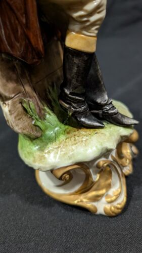 Vintage Capodimonte Jockey 12” Tall Rare Porcelain Figurine Signed #44 Italy - Picture 8 of 11