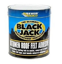 Everbuild 904 Bitumen Roof Felt Adhesive 1L Roofing Sealing Bonding Repair DIY