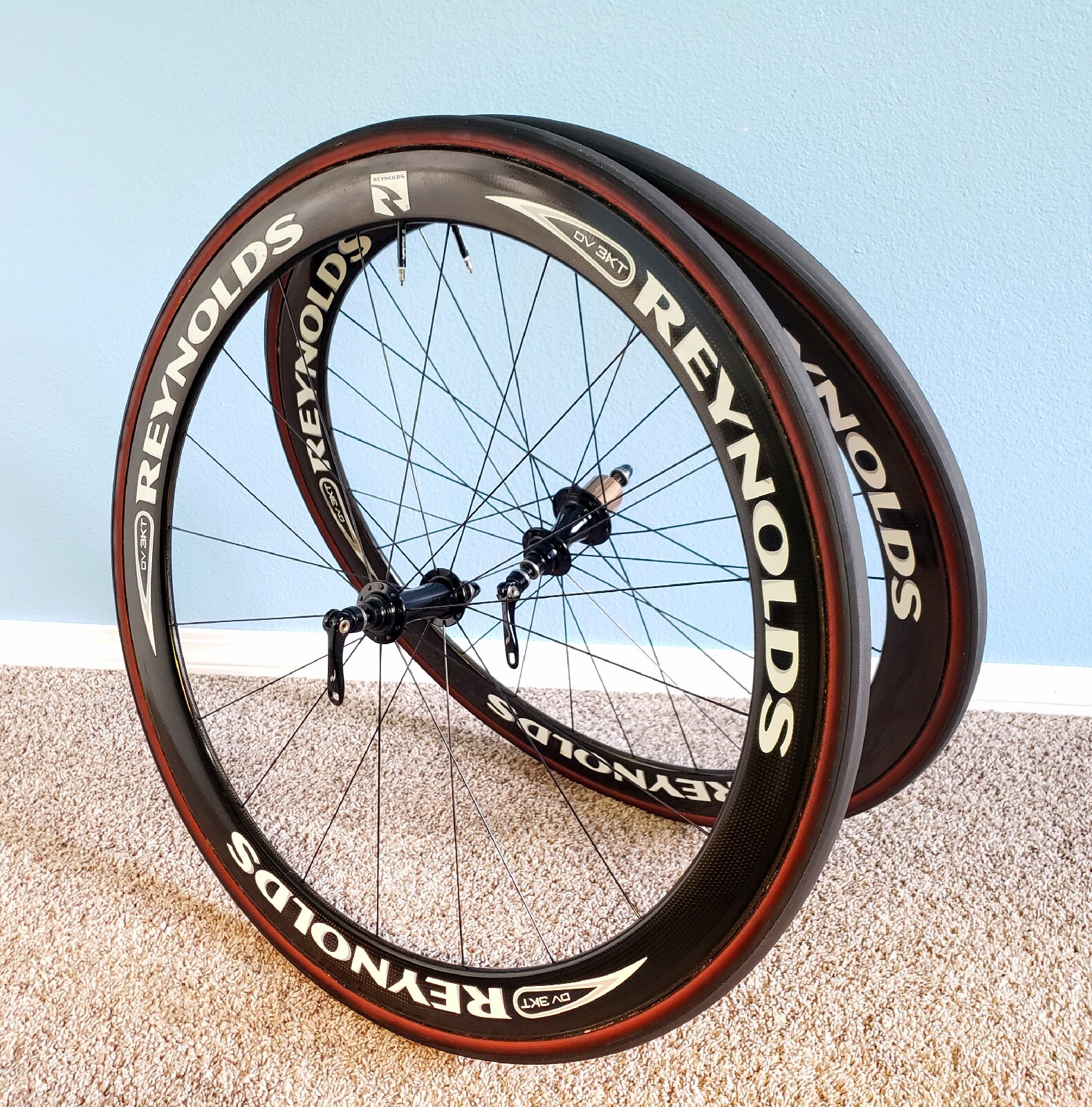 Reynolds DV3KT Carbon Fiber Tubular Wheelset 10Sp Shimano Sram 700c