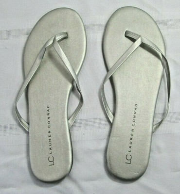 lauren conrad gold flip flops