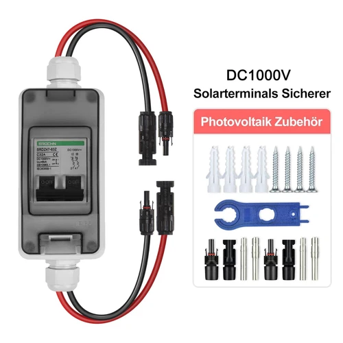 DC Trennschalter Solar PV Umschalter Ausschalter Freischalter 2-polig 32A 500V - Bild 2 von 9