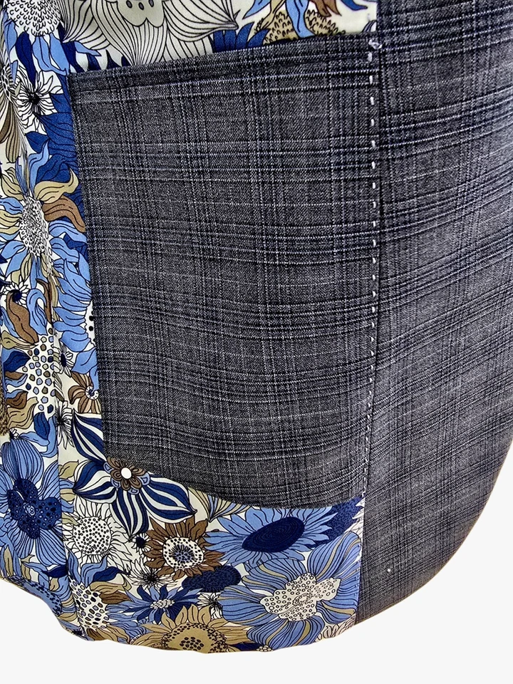 Blazer Penguin Munsingwear Chaqueta Deportiva Gris con Rayas Azules AJUSTE CEÑIDO Elástico 36R Foto 3 de 4