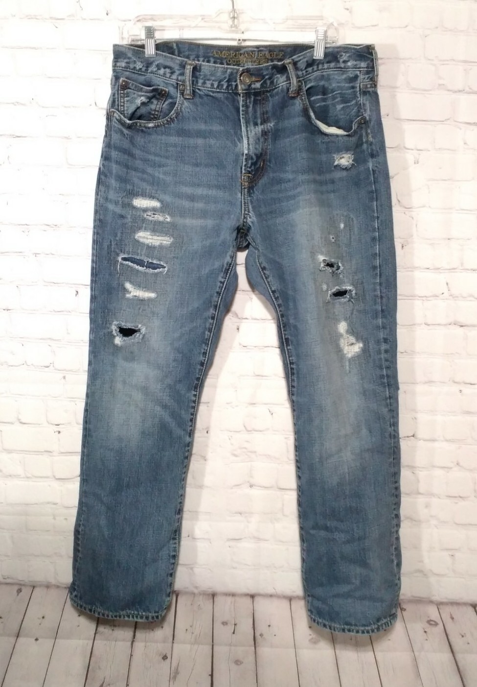 American Eagle Original Straight Leg Men's Distressed Jeans Size 36x32