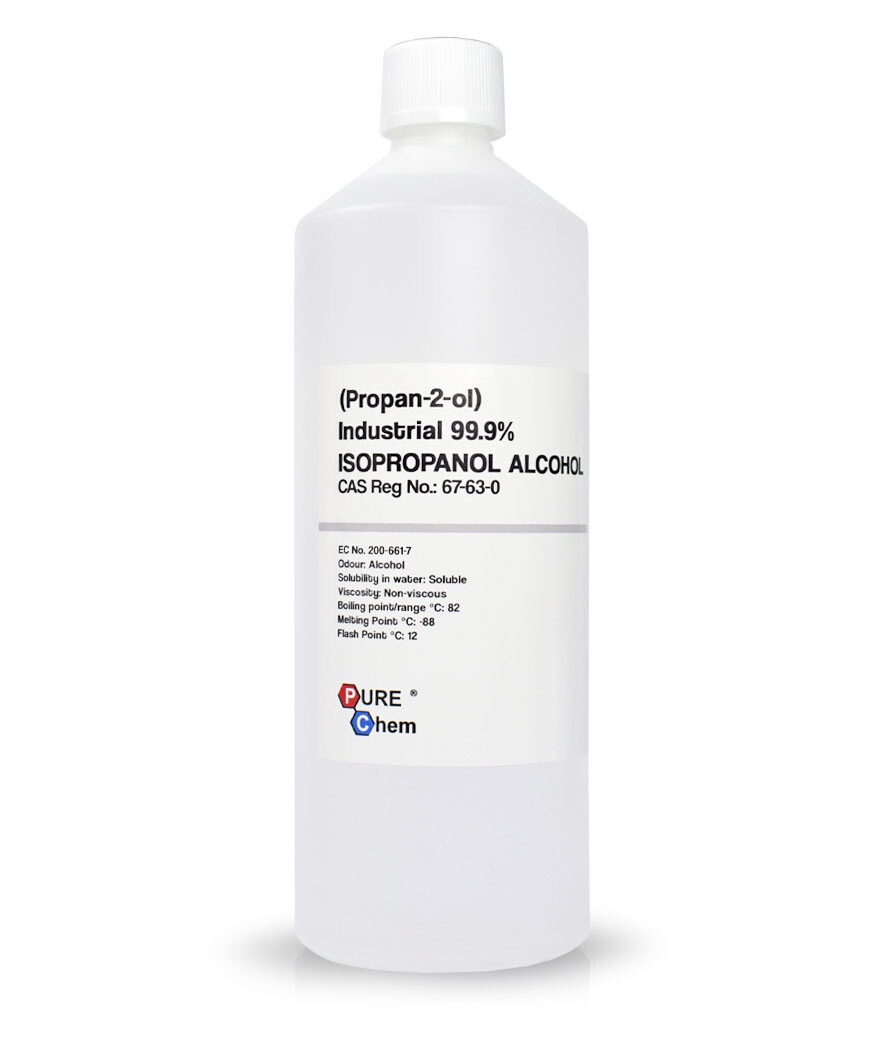 Isopropanol IPA Industrial strength 99.9% 1L PureChem | MADE IN THE UK Isopropyl