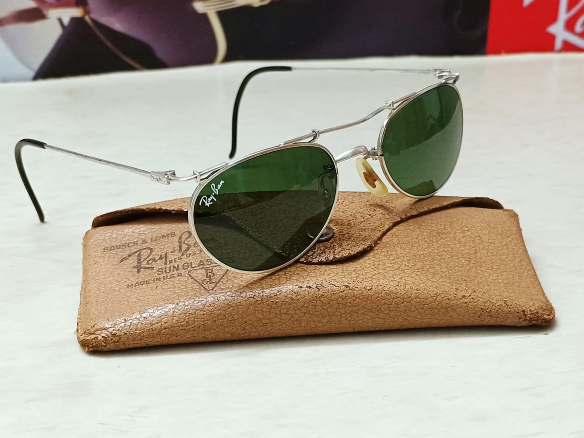 New Vintage Ray Ban Bausch & Lomb Deco Metals Oval W1536
